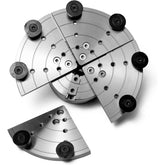 NCK-3.75Z-FJ8 8" Flat Jaws with 8pcs Taper Plug Screws for BMWOOD NCK Series Woodlathe Chuck